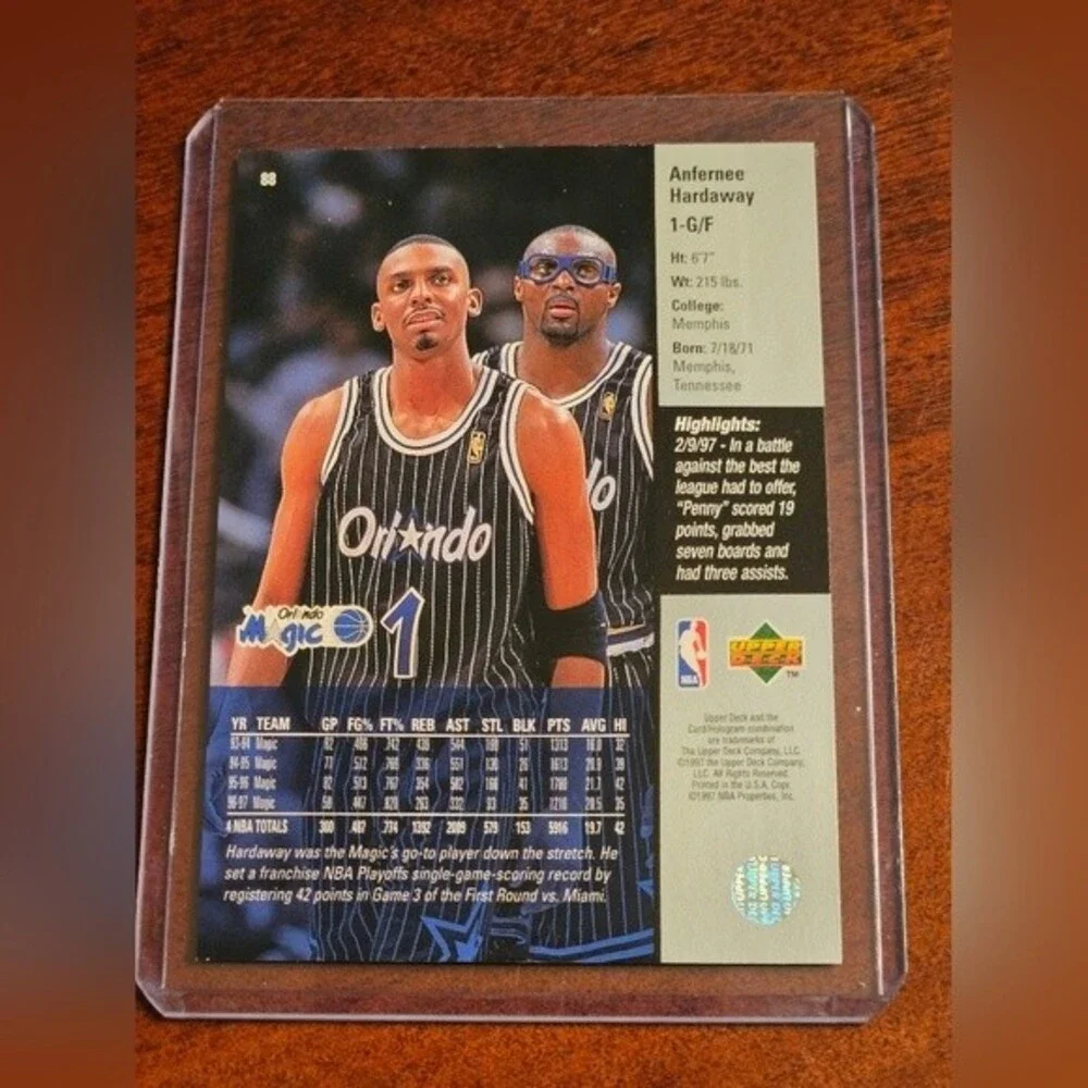 #88 Anfernee Hardaway NBA Collectible Card